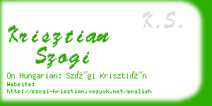 krisztian szogi business card